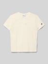 Champion Regular Fit T-Shirt mit Logo-Stitching Ecru