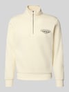 JACK & JONES Sweatshirt mit Stehkragen Modell 'AKOTO' Offwhite