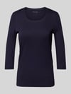 Christian Berg Woman T-shirt met 3/4-mouwen in effen design Donkerblauw