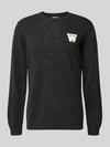 Wood Wood Strickpullover aus Lammwolle Modell 'Tay' Black
