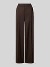 OPUS PANTS spodnie o kroju regular fit o prostym kroju z dodatkiem wiskozy model 'Moira Bloom' Ciemnobrązowy