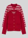 Tommy Hilfiger Regular Fit Strickjacke aus Baumwoll-Mix Rot