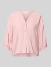 Christian Berg Woman regular fit blouse van viscosemix met 3/4-mouw Oudroze