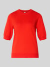 YAS Strickshirt aus Viskose-Mix mit Rundhalsausschnitt Modell 'LENA' Rot