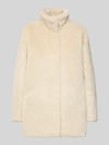 ONLY Regular fit lange jas in de look van imitatiebont, model 'VIDA' Offwhite