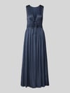 mbyM Maxikleid mit tiefem V-Ausschnitt Modell 'Marja' Blau