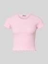 ONLY Slim Fit T-Shirt mit Viskose-Anteil Modell 'EMMA' Rosa