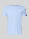 Alpha Industries T-Shirt mit Label-Details Modell 'BASIC' Hellblau