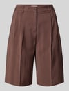 b.young Bermudas aus Viskose-Mix Modell 'ESSIE' Dunkelbraun