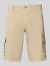 bugatti Regular Fit Bermudas mit Cargotaschen Ecru