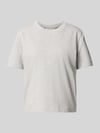 Selected boxy fit T-shirt van katoen- en viscosemix model 'ESSENTIAL' Lichtgrijs gemêleerd