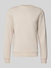 JACK & JONES Sweatshirt mit Rundhalsausschnitt Modell 'BRADLEY' Offwhite