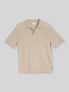 Tom Tailor Koszulka polo o kroju regular fit z bawełny w imitacji dzianiny Beżowy