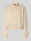 PIECES Regular Fit Bomberjacke mit Viskose-Anteil Modell 'TALIA' Beige