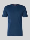 Christian Berg Men T-shirt met ronde hals en borstzak Donkerblauw