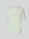 HUGO t-shirt o kroju relaxed fit z czystej bawełny model 'DINKEE' Miętowy