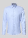 Seidensticker Slim Fit Businesshemd aus reiner Baumwolle Bleu
