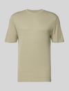 HUGO męski t-shirt o kroju regular fit z mieszanki lyocellu i lnu model 'DULEROSTEE' Jasnozielony