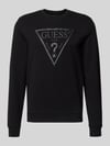 GUESS Regular Fit Sweatshirt mit Logo-Detail Modell 'Audley' BLACK