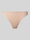 Calvin Klein Underwear Stringi z elastycznym pasem Beżowy