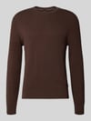 BOSS Regular Fit Pullover aus reiner Baumwolle Modell 'Lalex' Dunkelbraun