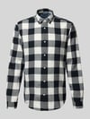 JACK & JONES Freizeithemd mit Knopfleiste Modell 'GINGHAM' Weiss