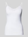VERO MODA Trägertop mit Spitzenbesatz Modell 'INGE' Weiss