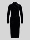 Lauren Ralph Lauren Midi-juk van fluweel met plooien, model 'FELRAD' BLACK