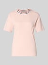 Jake*s Casual T-Shirt aus reiner Baumwolle Hellrosa