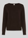 Brax Regular Fit Pullover aus Schurwoll-Kaschmir-Mix Modell 'Lisa' Dunkelbraun