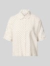 OPUS Regular fit blouse met korte mouwen van modalmix model 'Farise polkadot' Offwhite