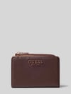GUESS Portemonnee met labelapplicatie model 'MELODY' Donkerbruin