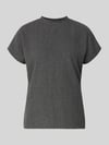 Christian Berg Woman T-shirt ze strukturalnym wzorem i okrągłym dekoltem Ciemnoszary