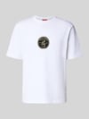 HUGO Koszulka T-shirt z czystej bawełny, krój regular fit, model 'DOBUL' Biały