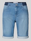 ANGELS Jeansshorts mit Umschlag und elastischem Bund Blau