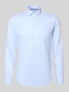 Jake*s Slim Fit Businesshemd aus reiner Baumwolle Bleu