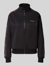 GUESS Activewear Relaxed Fit Sweatjacke aus elastischem Viskose-Mix Black