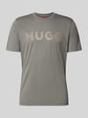 HUGO t-shirt o kroju relaxed fit z czystej bawełny model 'DULIVIO' Średnioszary