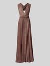 Rose Avenue Maxikleid mit tiefem V-Ausschnitt Schoko