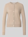 Christian Berg Woman Strickjacke aus reinem Kaschmir mit durchgängiger Knopfleiste Beige