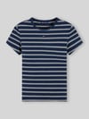 Tommy Jeans t-shirt w kroju slim fit z mieszanki bawełny Granatowy