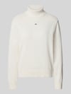 Tommy Jeans Regular Fit Rollkragenpullover aus reiner Baumwolle Weiss