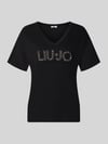 Liu Jo White Regular fit t-shirt van puur katoen Black