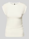 VERO MODA t-shirt o kroju slim fit z mieszanki lyocellu model 'AVASARAH' Biały