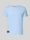 Alpha Industries T-Shirt mit Label-Patch Hellblau