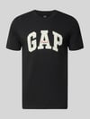 GAP t-shirt z logo i okrągłym dekoltem Czarny