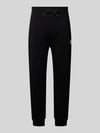 Armani Exchange Regular Fit Sweatpants aus reiner Baumwolle Black
