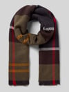 Barbour Szal z naszywką z logo model 'BLAIR TARTAN' Oliwkowy