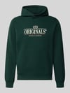 JACK & JONES Hoodie mit Label-Print Modell 'FREDERIKSBERG' Dunkelgruen