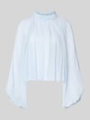MAX&Co. Loose Fit Langarmbluse aus reiner Viskose Modell 'AFFETTO' Hellblau